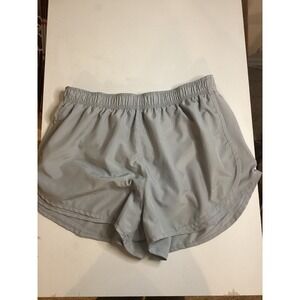 Nike Dri-FIT Womens Running Shorts Light Grey Mesh Trim Size XL Activewear